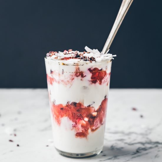 Roasted Rhubarb Parfaits