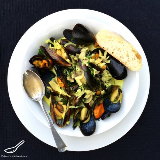Mussels in a Creamy Wine Sauce