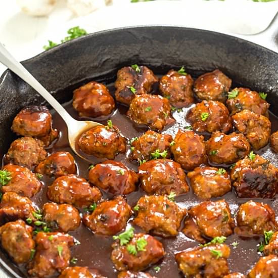 Bacon Bourbon Chicken Meatballs