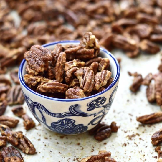 Roasted Honey Dijon Pecans