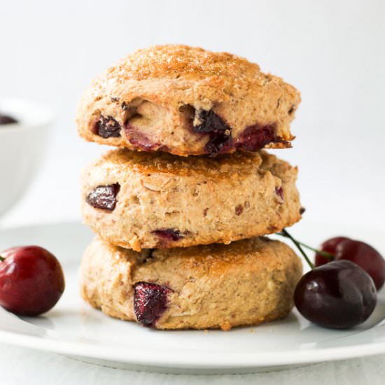 Whole Wheat Cherry Almond Scones
