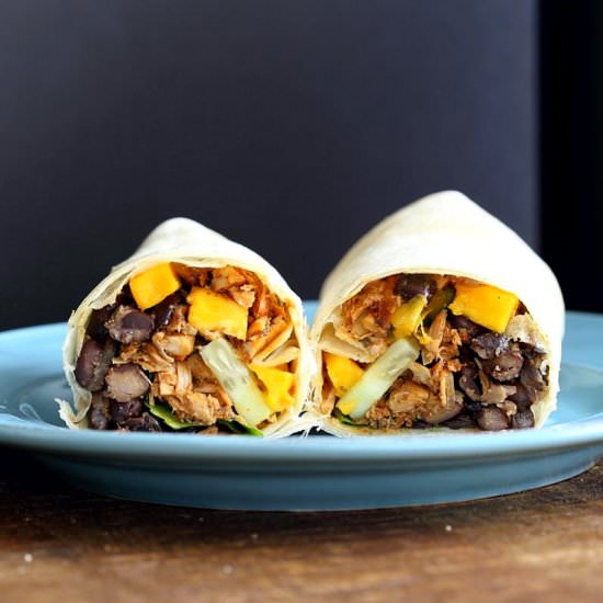 Jamaican Jerk Jackfruit Wraps