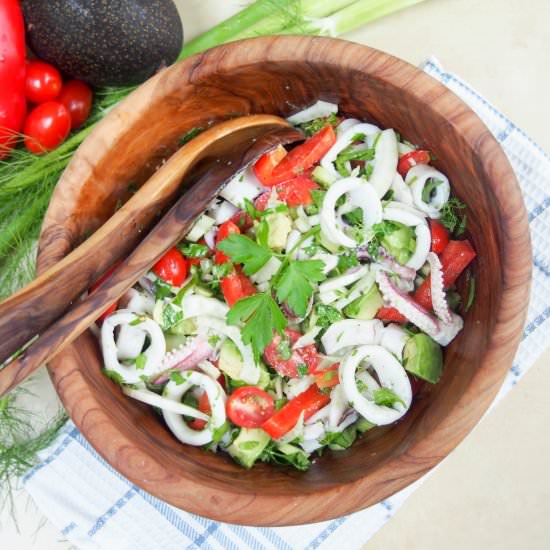 Calamari Salad with Fennel & Avocado