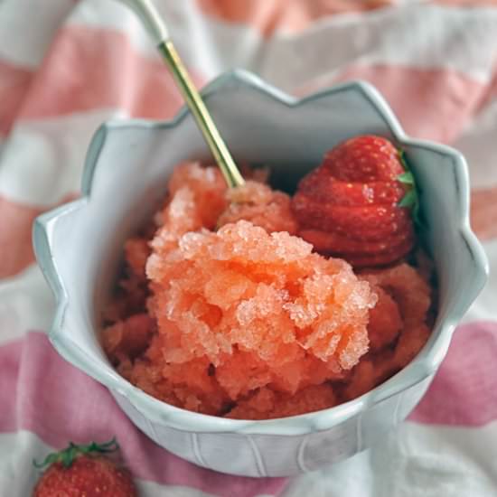 Lemon Strawberry Granita
