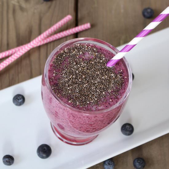 Chia, Bluberry & Green Tea Smoothie