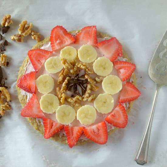 Healthy Banana Bread Fruit Pizza