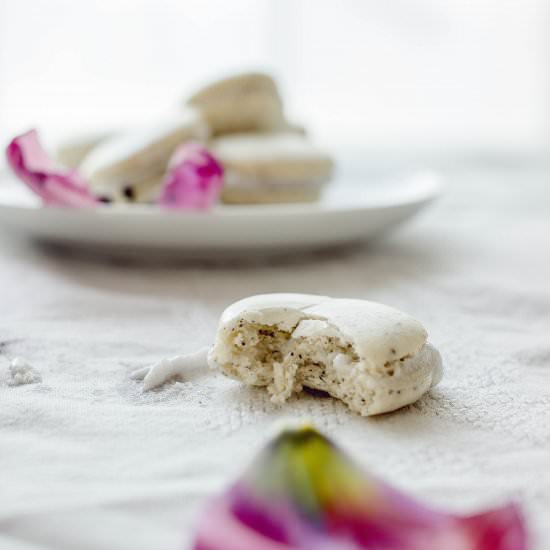 Chai Macarons with Coconut Filling