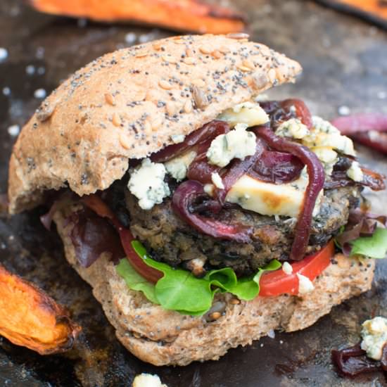 Blue Cheese Mushroom Burger