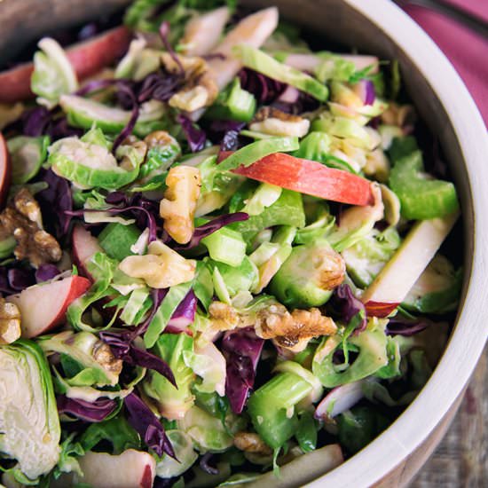 Brussels Sprouts and Cabbage Salad