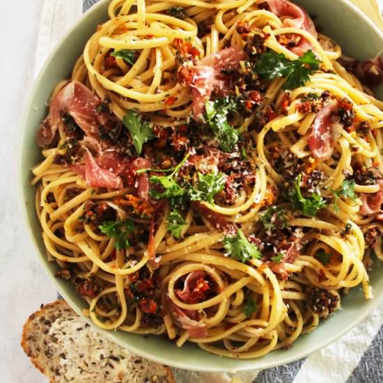 Olive Tapenade Linguine