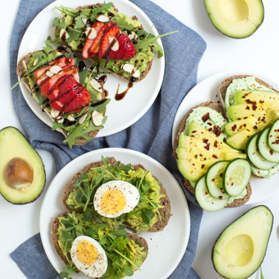Avocado Toast Three Ways
