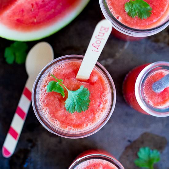 1-Ingredient Watermelon Slushies