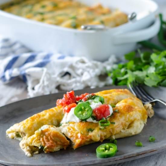 Roasted Poblano Chicken Enchiladas