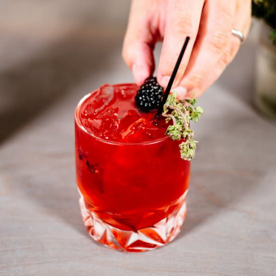 Blackberry Elderflower Gin and Toni