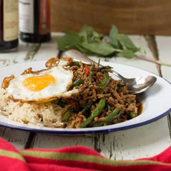 Thai basil pork stir-fry
