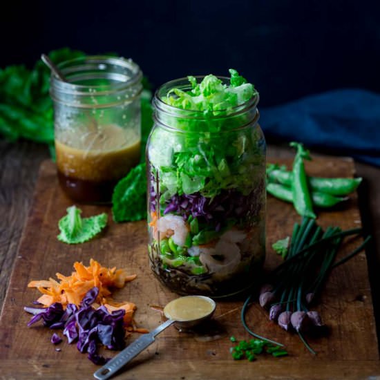 Shrimp and Edamame Jar Power Salad