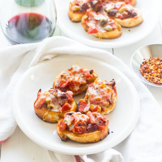 Fire Roasted Tomato Bruschetta
