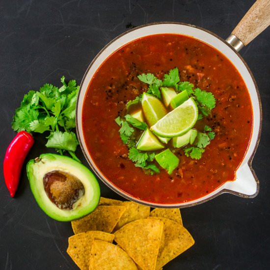 Smoky Mexican Quinoa Soup