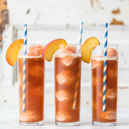 Peach Tea Ice Cream Floats