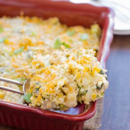 Vegetable & Cheesy Chicken Rice