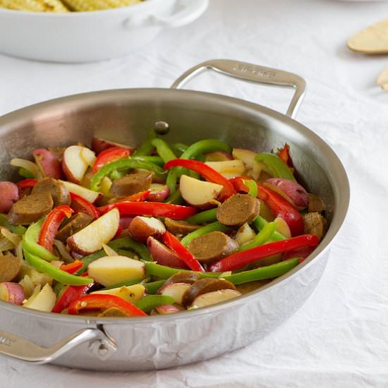 Kielbasa with Peppers & Potatoes
