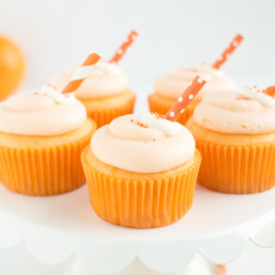 Orange Creamsicle Cupcakes