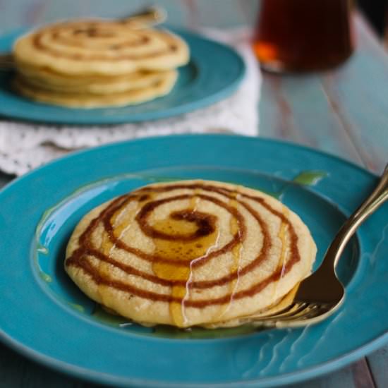 Paleo Cinnamon Swirl Pancakes