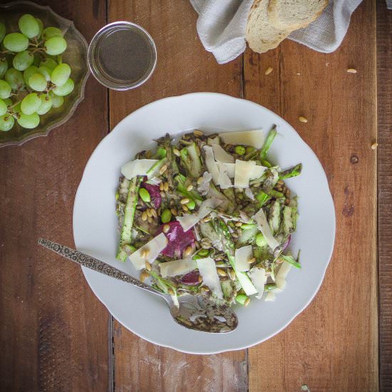 Shaved Asparagus & Sesame Dressing