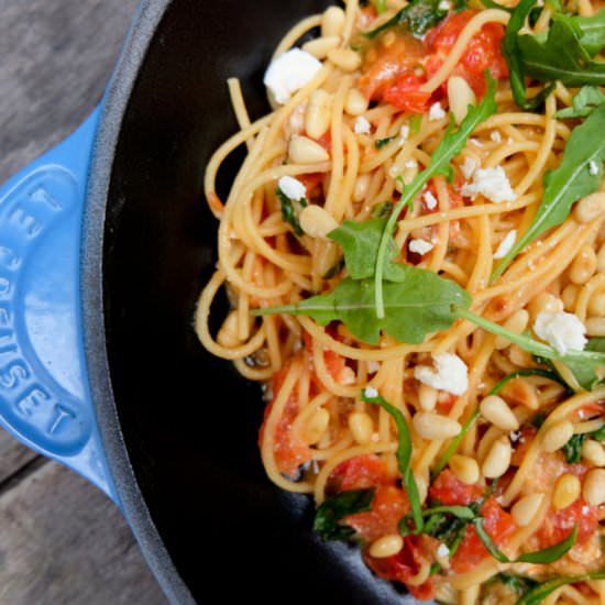 Spaghetti with Tomatoes and Lemon