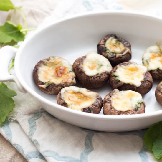 Mozzarella Spinach Stuffed Mushroom