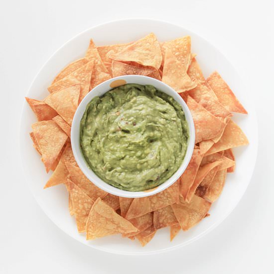 Perfect Guacamole + Homemade Chips