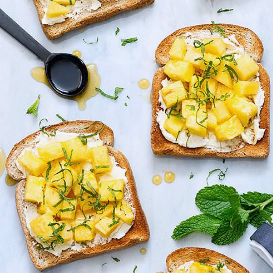 Fancy Pineapple Toasts
