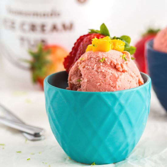 Strawberry Mango Lime Sorbet