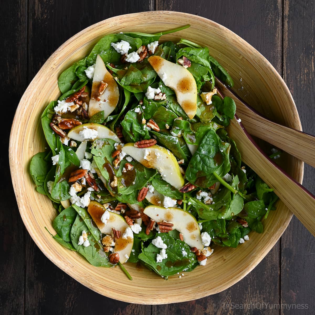 Spinach Salad with Pears & Pecans