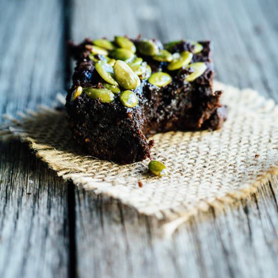 Slightly salty chocolate brownies