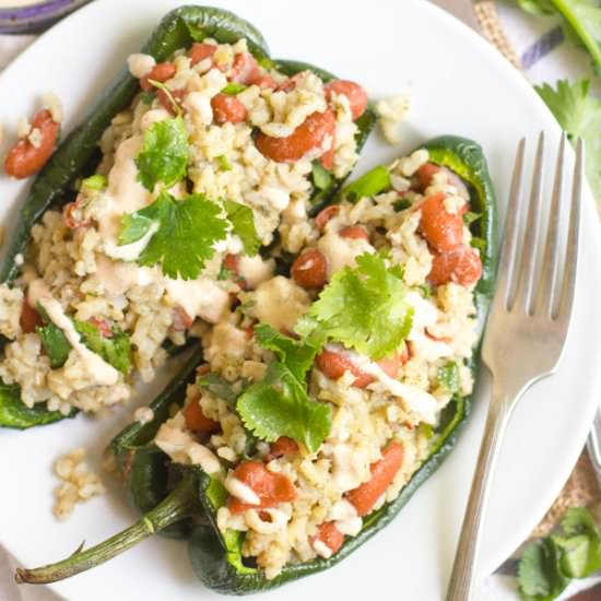 Stuffed Poblano Peppers