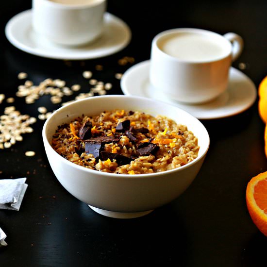 Quick “Earl Grey tea” Orange Oatmea