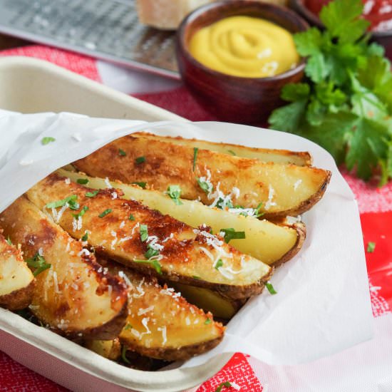 Seasoned Parmesan Potato Wedges