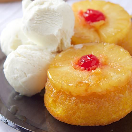 Mini Upside Down Pineapple Cakes