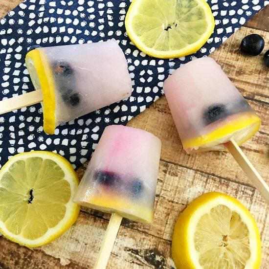 Blueberry Lemonade Ice Pops