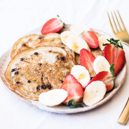 Vegan Carob Chip Pancakes