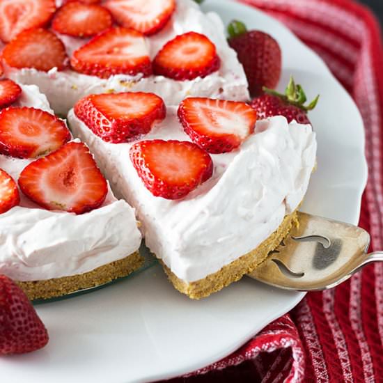 No Bake Strawberry Cheesecake