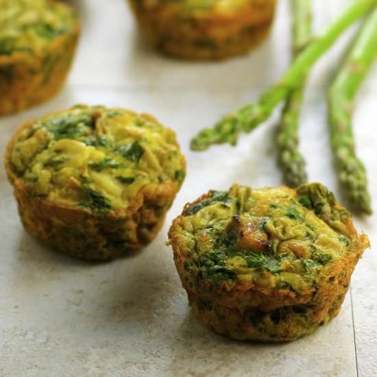 Asparagus Artichoke Frittatas