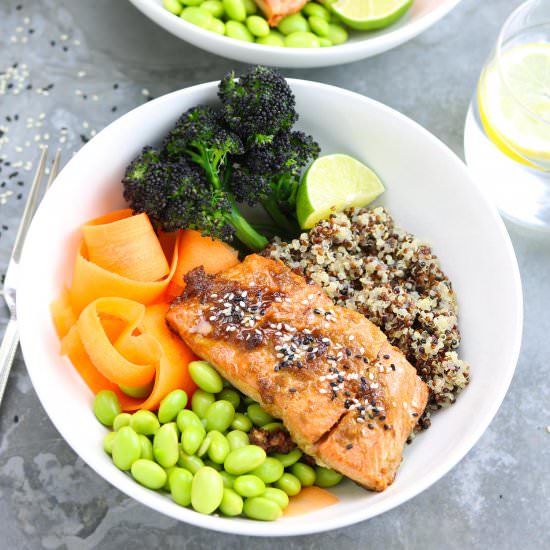 Ginger Salmon Nourish Bowls