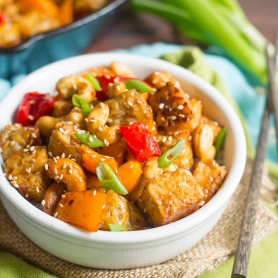Cashew Tempeh Stir-Fry