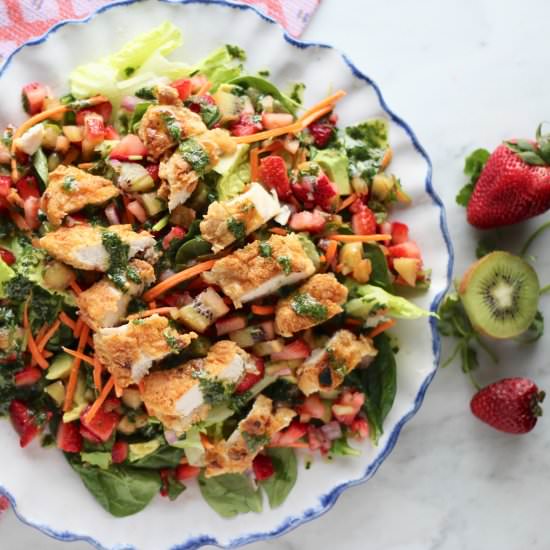 Strawberry and Kiwi Chicken Salad