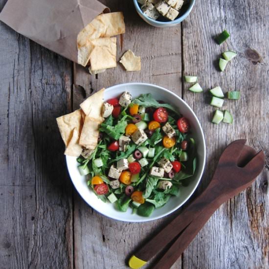 Vegan Greek Salad + Tofu Feta