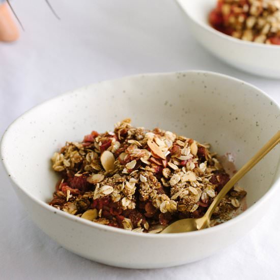 Strawberry + Rhubarb Crisp