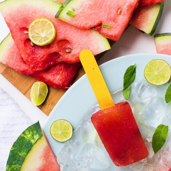 Watermelon Mint Popsicles