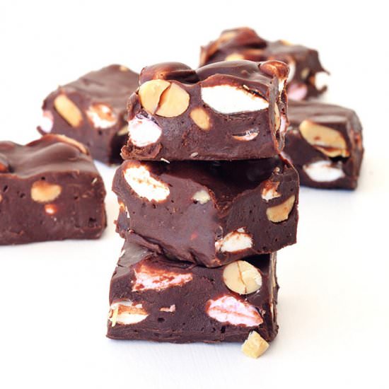 Rocky Road Chocolate Fudge